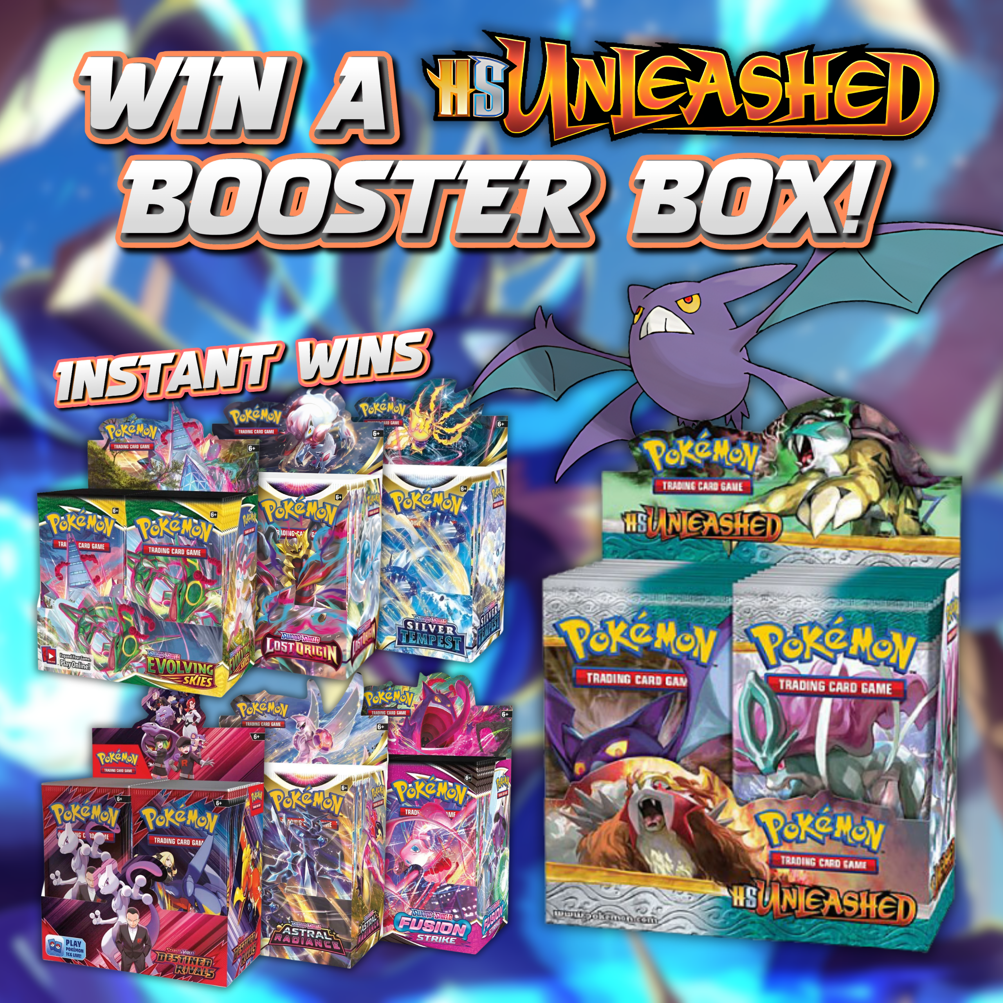 hgss booster box Unleashed +£25,000 Instant Wins! ART WORK MAY DIFFER FROM PICTURE HeartGold and SoulSilver Unleashed Booster